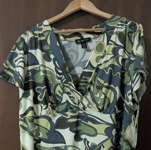 Floral V-Neck Women Top